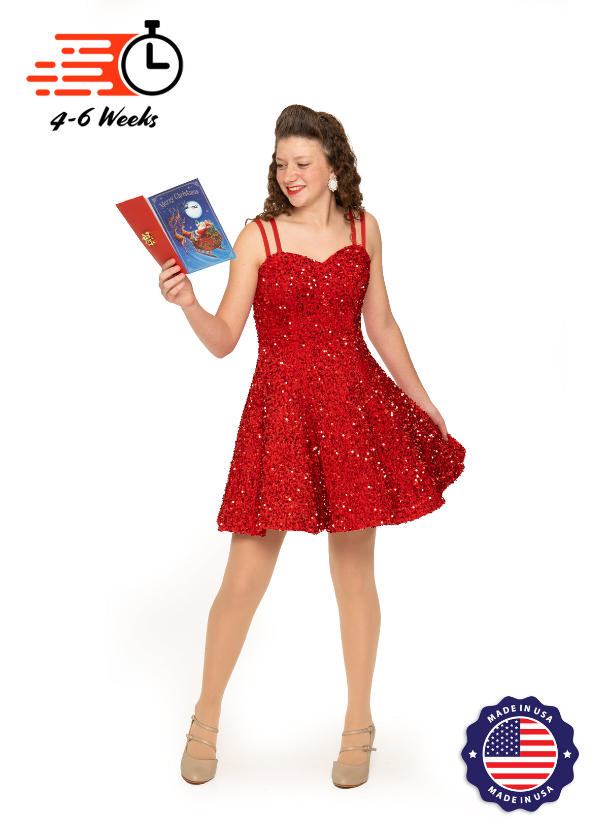 Velvet Sequin - Classic Sweetheart Princess Seam Show Choir Dress - Ships 4 to 6 Weeks