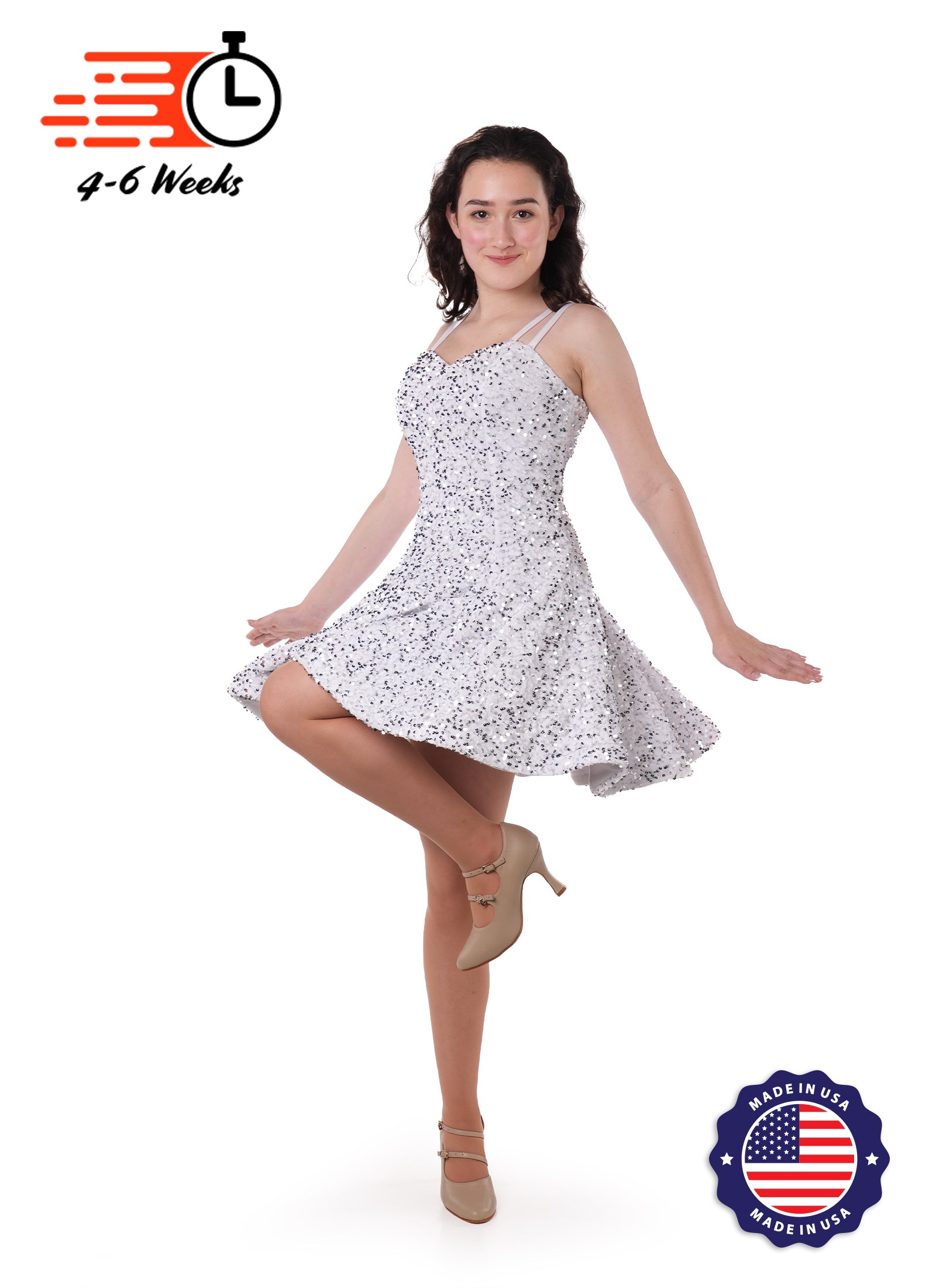 Velvet Sequin - Classic Sweetheart Princess Seam Show Choir Dress - Ships 4 to 6 Weeks