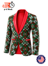 Ugly Xmas Sweater Stretch Blazer - Men’s Christmas & Holiday Performance Jacket
